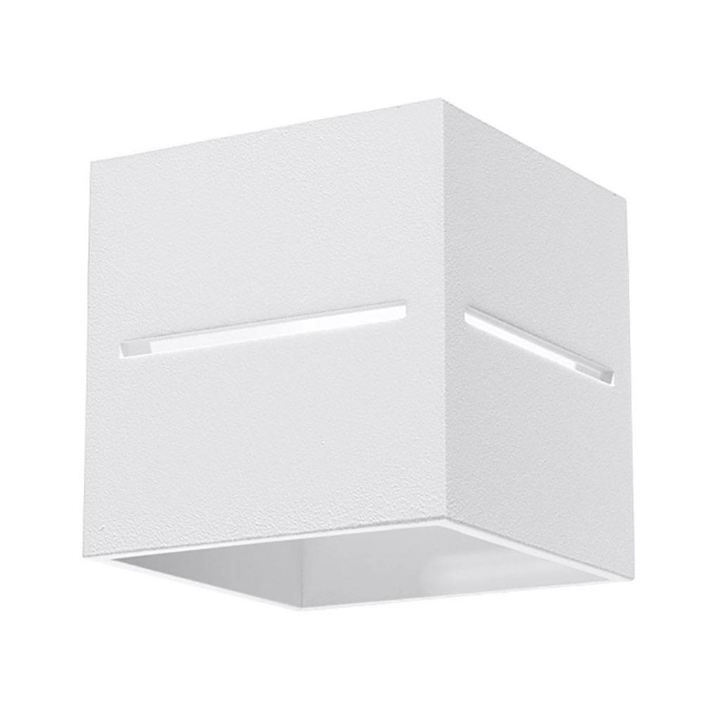 Wandleuchte Innen modern weiss Wandbeleuchtung indirekt Wandstrahler Up Down Lampe Treppenhaus, Aluminium, 1x G9, LxH 10x12 cm