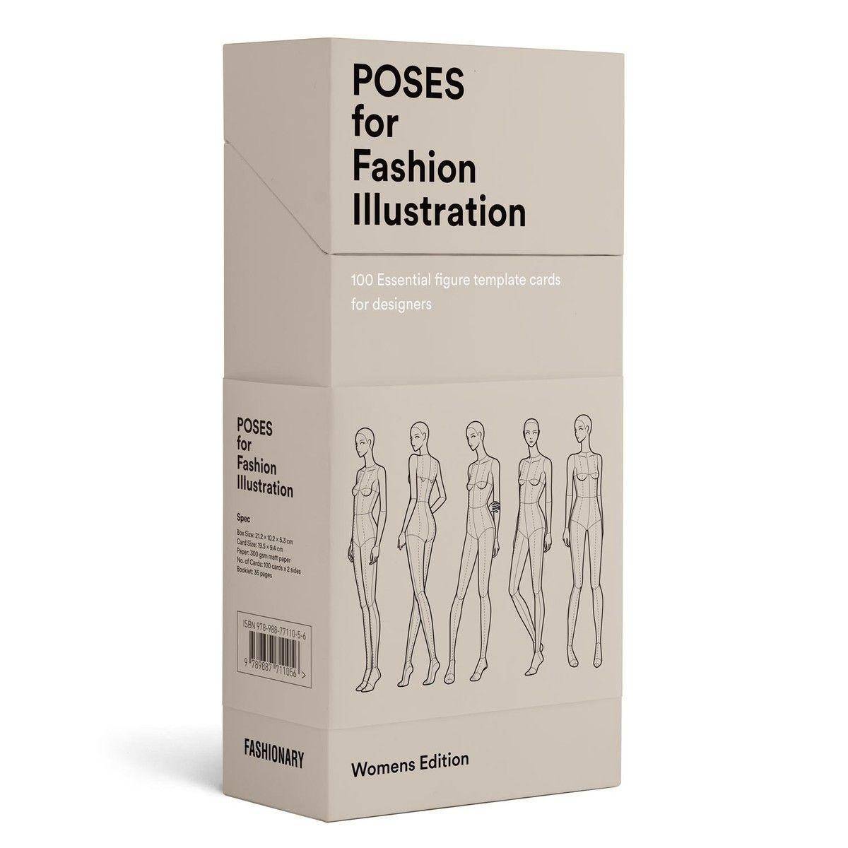 Poses for Fashion Illustration (Card Box) 100 essential figure template cards for designers