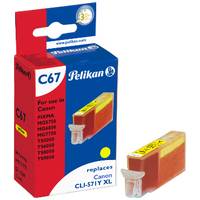 Pelikan C67 - 12 ml - Gelb - kompatibel - Tintenpatrone (Alternative zu: Canon CLI-571YXL)