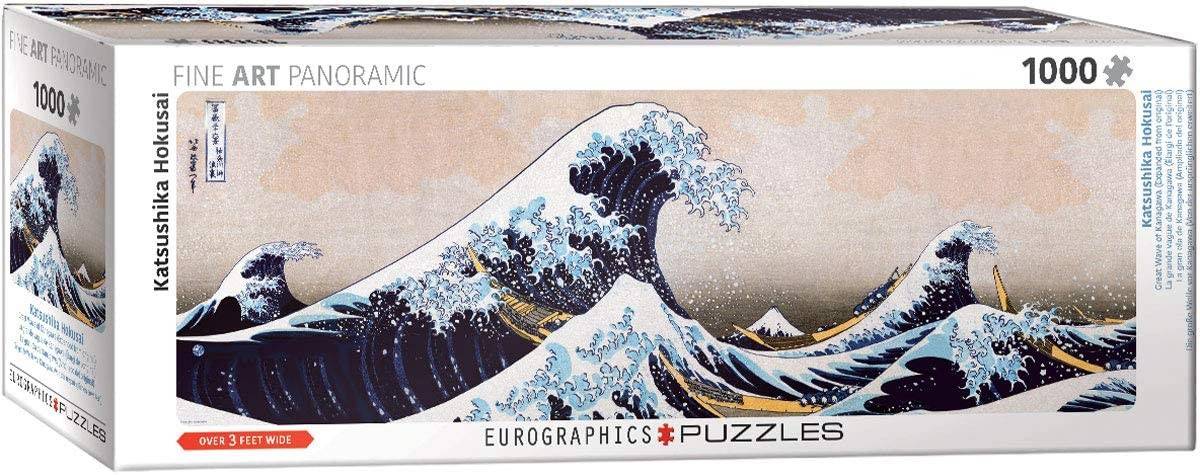 Eurographics 6010-5487 - Panorama Puzzle, Hokusai, Die große Welle vor Kanagawa, 1000 Teile Die große Welle von Kanagawa von Hokusai, Anzahl Teile: