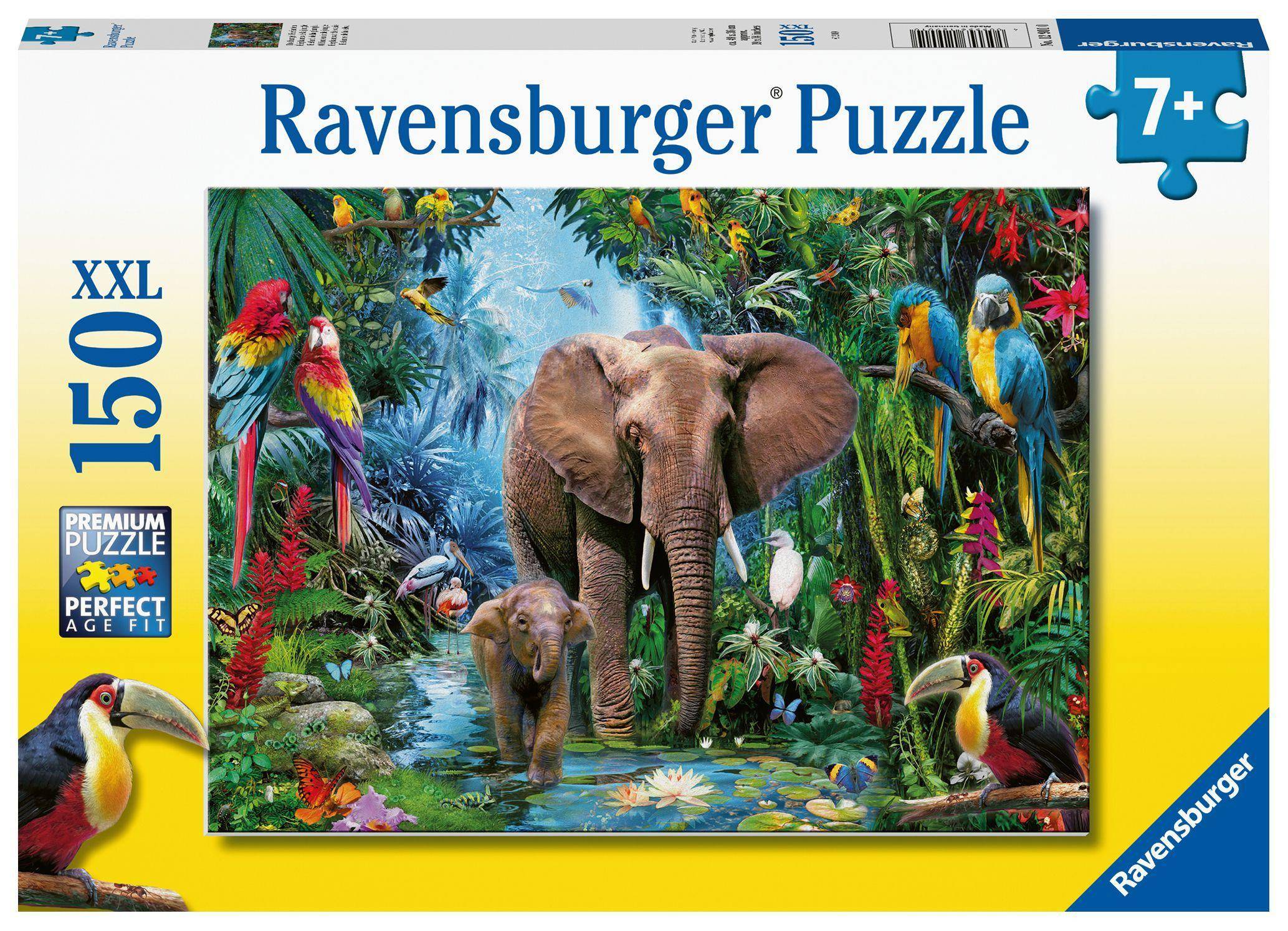 Dschungelelefanten Anzahl Teile: 150, Maße (B/H): 49 x 36 cm, XXL Puzzle, Premium Puzzle, Perfect Age Fit