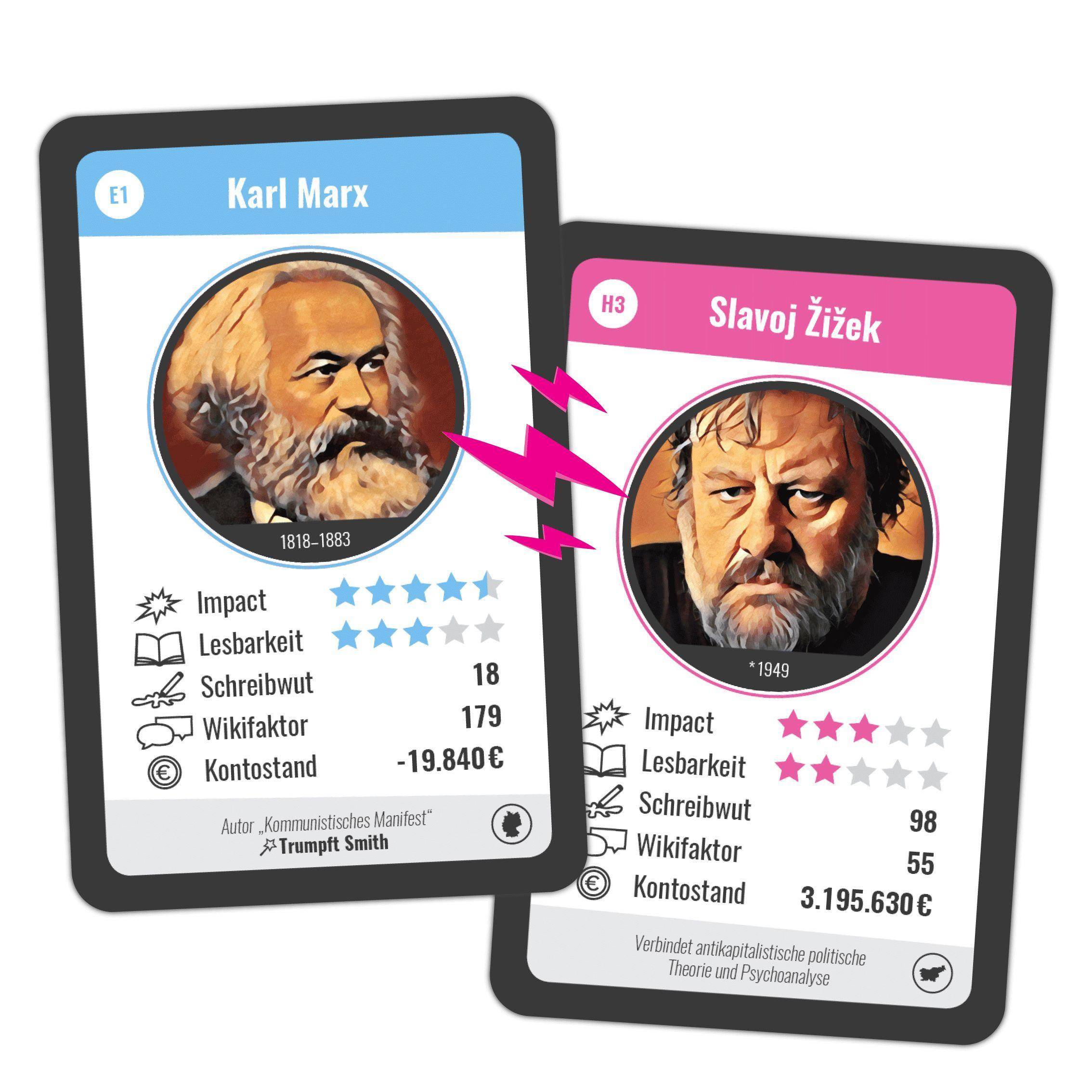 Philosophen-Quartett Spieldauer (Min.): beliebig, 32 Karten, Kartenspiel