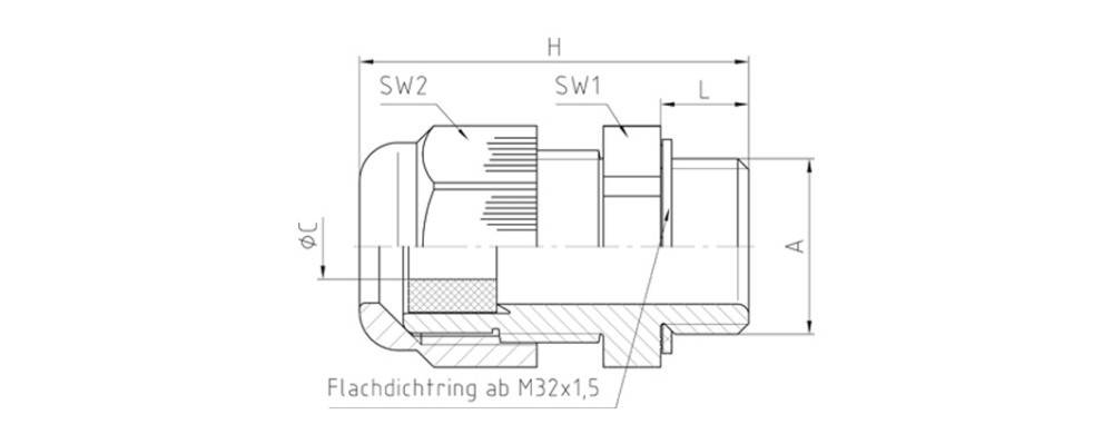 Jacob Kabelverschraubung 50013M20PASWR