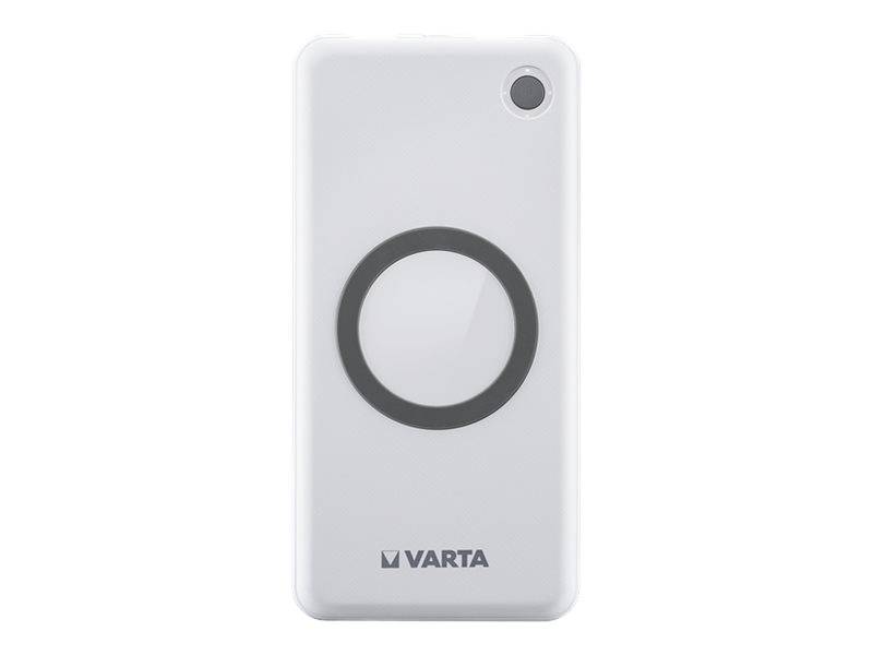 Varta - Induktives Ladepad / Powerbank - Li-Pol - 10000 mAh - 18 Watt - 3 A - PD, QC 3.0 - 3 Ausgabeanschlussstellen (USB, USB-C)