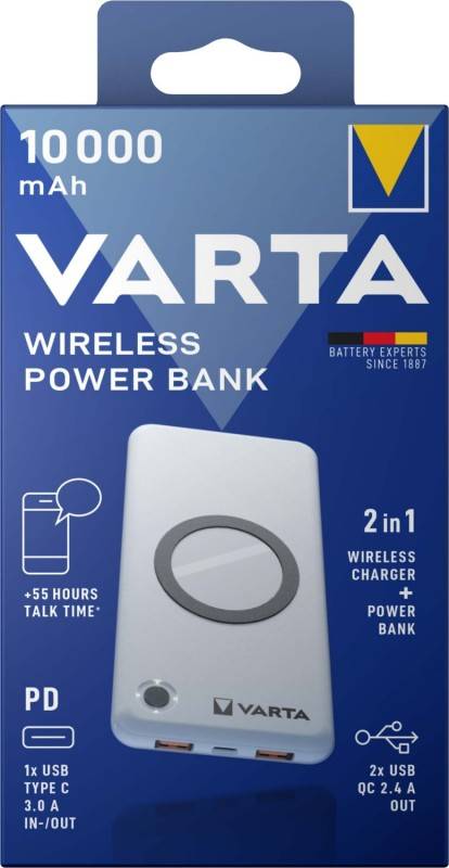 Varta Cons.Varta Wireless Power Bank PowerBank10000 (2x1)