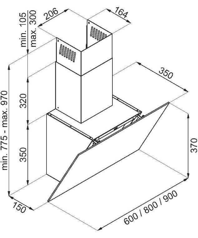 Amica Kaminhaube KHF 666 600 S