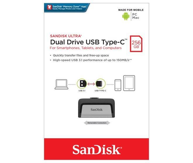 Sandisk USB 3.1 OTG Stick 256GB SDDDC2-256G-G46