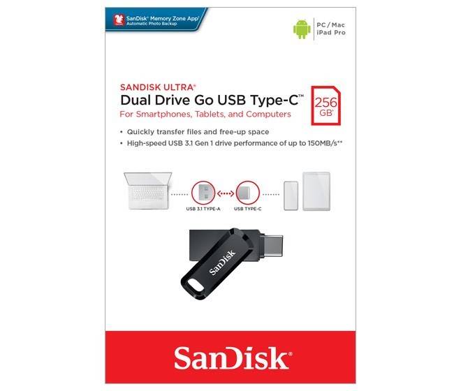 Sandisk USB 3.1 OTG Stick 256GB SDDDC3-256G-G46