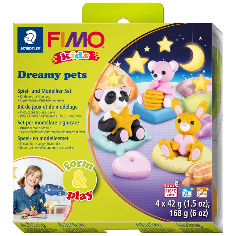 FIMO kids Modellier-Set Form & Play "Dreamy pets"