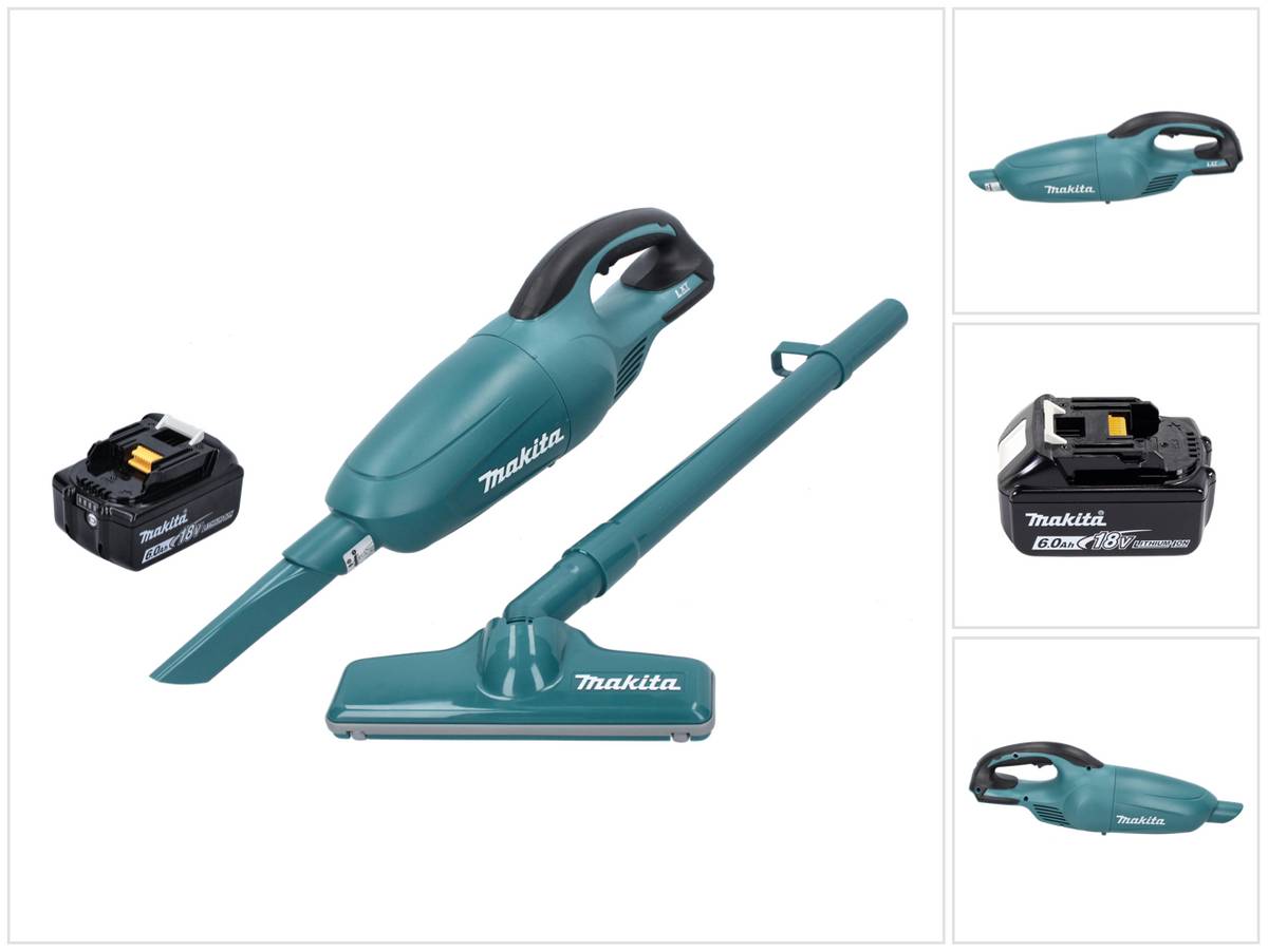 Makita DCL 180 G1 Akku Staubsauger 18 V Grün + 1x Akku 6,0 Ah - ohne Ladegerät
