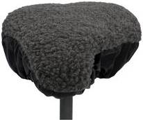FISCHER Fahrrad-Satteldecke, wendbar, grau/schwarz Material: 50% PVC, 35 % PU, 15% EPE, graue Fellimitation