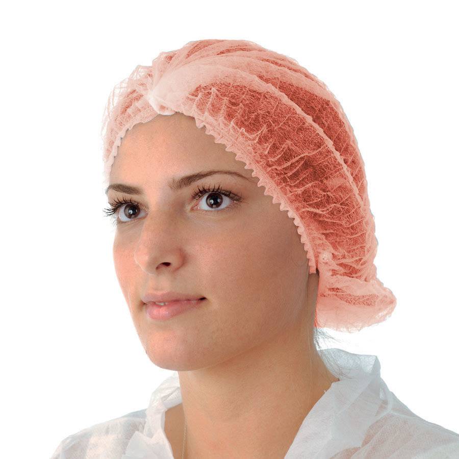 Polypropylen-Vlies Haube, Modell Mob Cap, Rot, L 100er Pack