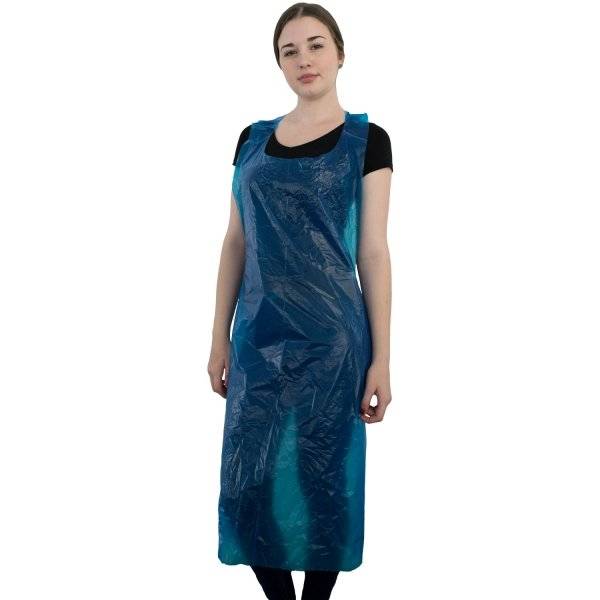 NITRAS PE-Schürze, geblockt, blau, 76x125 cm 50 St.