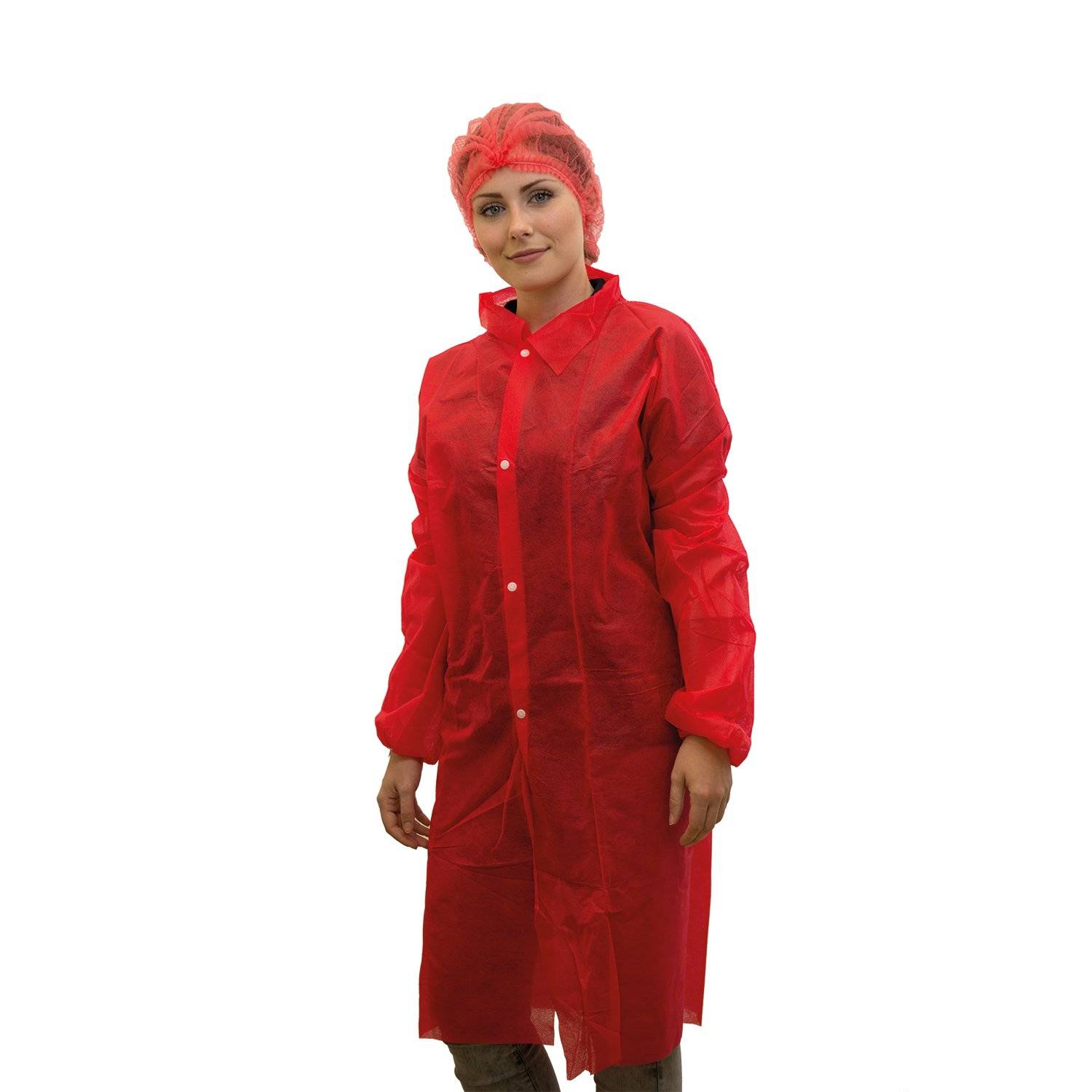 NITRAS PP-Besuchermantel mit Hemdkragen, rot 2XL