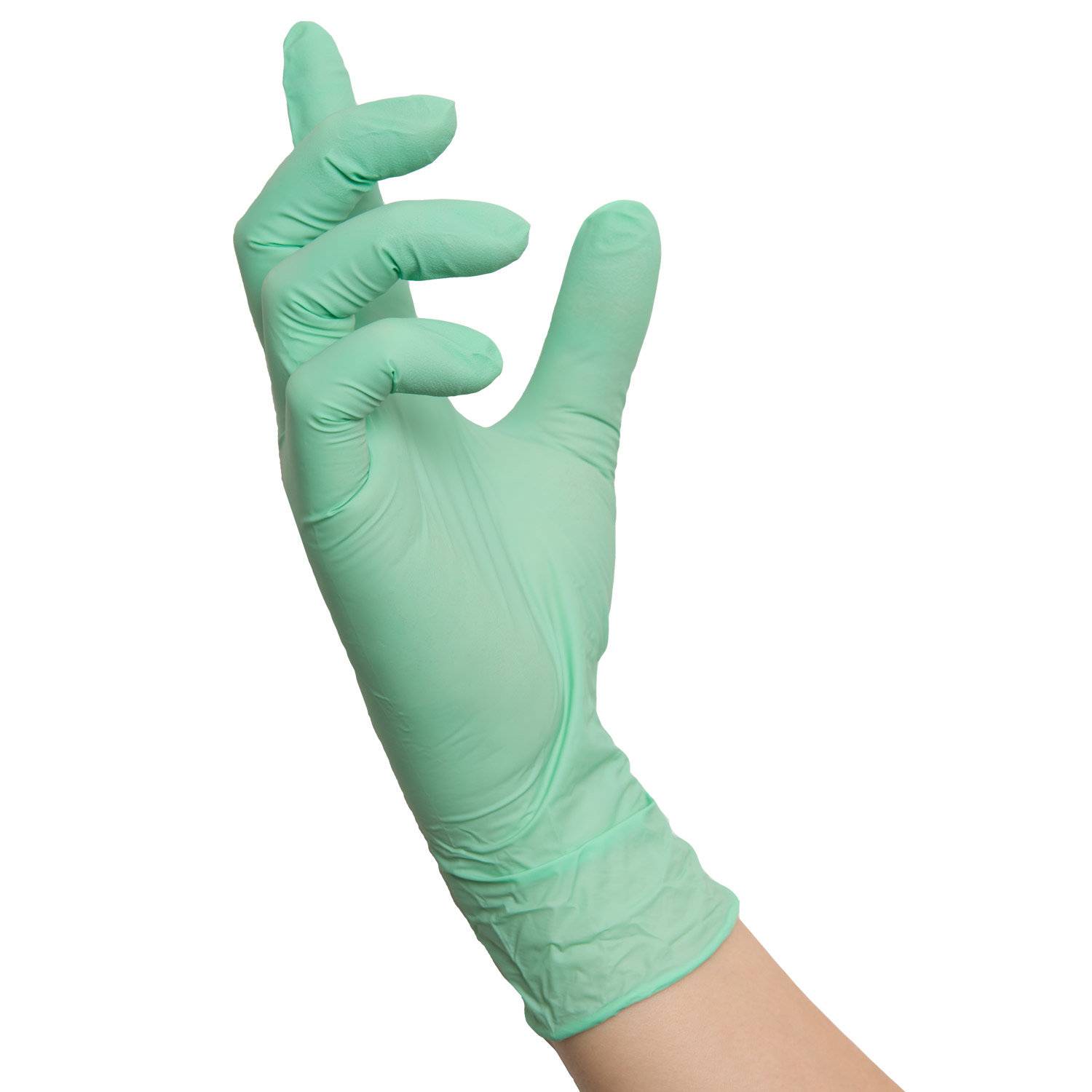NITRAS MINT WAVE, Einmalhandschuhe aus Nitril, grün XL 100 St.