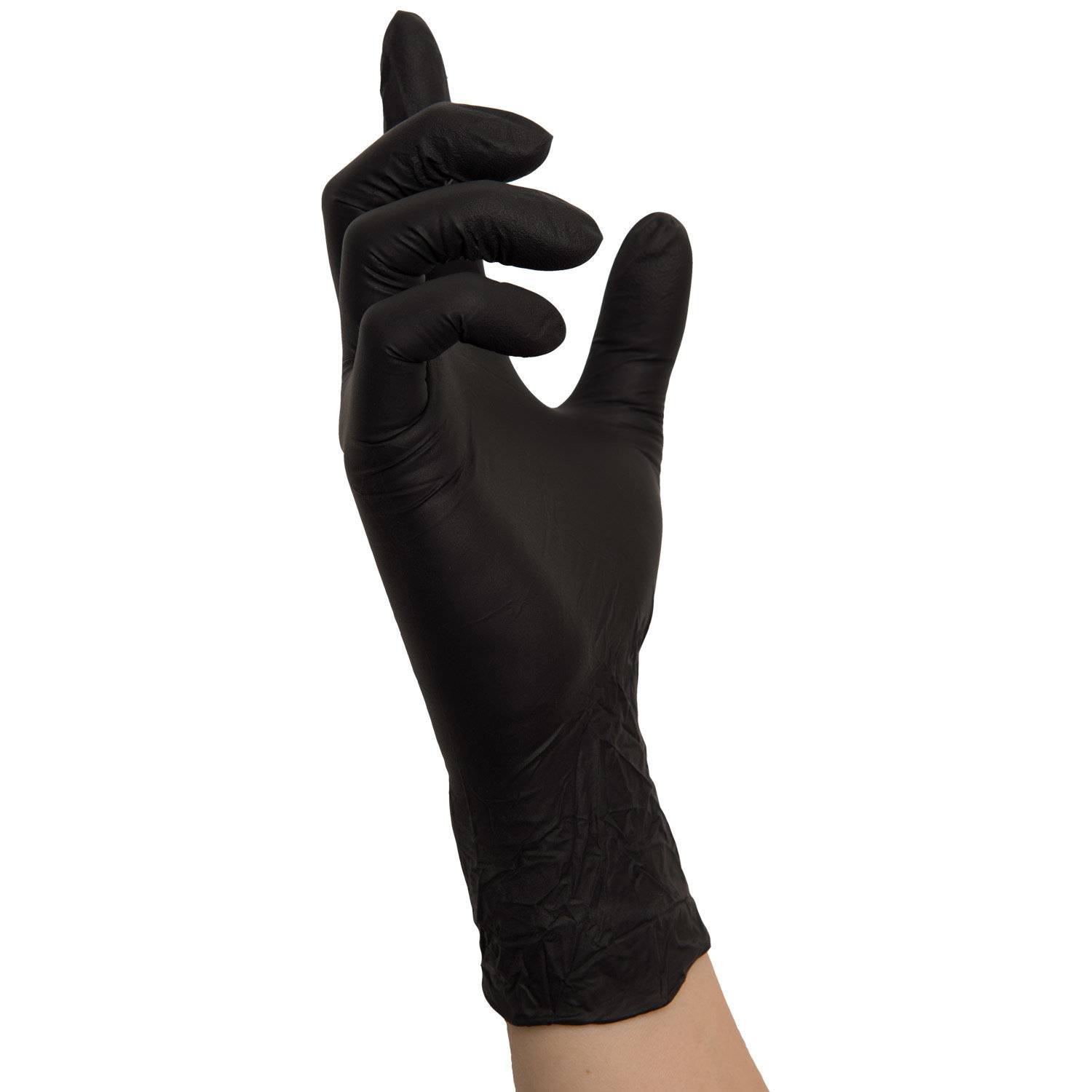 NITRAS BIG BLACK WAVE, Nitril-Einmalhandschuhe, schwarz XS 200 St.
