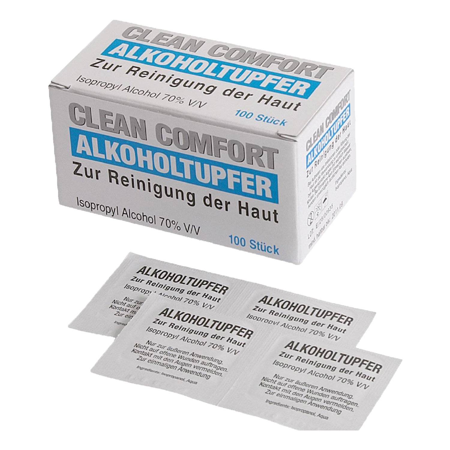 Alkoholtupfer 6,5 x 3 cm 100 St.