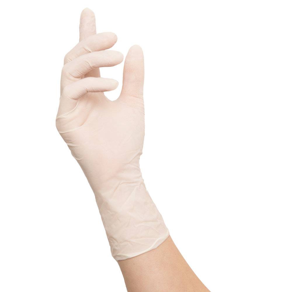 NITRAS IDEAL CARE, Latex-Einmalhandschuhe, naturfarben M 100 St.