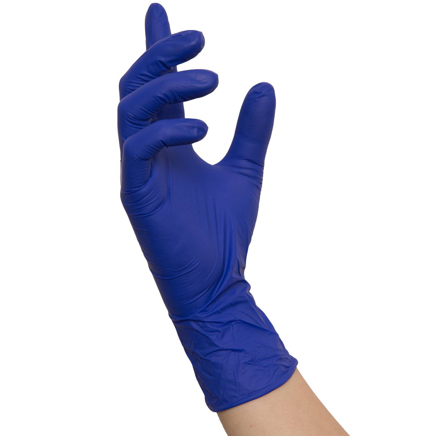 NITRAS INDIGO WAVE, Einmalhandschuhe aus Nitril, dunkelblau M 100 St.