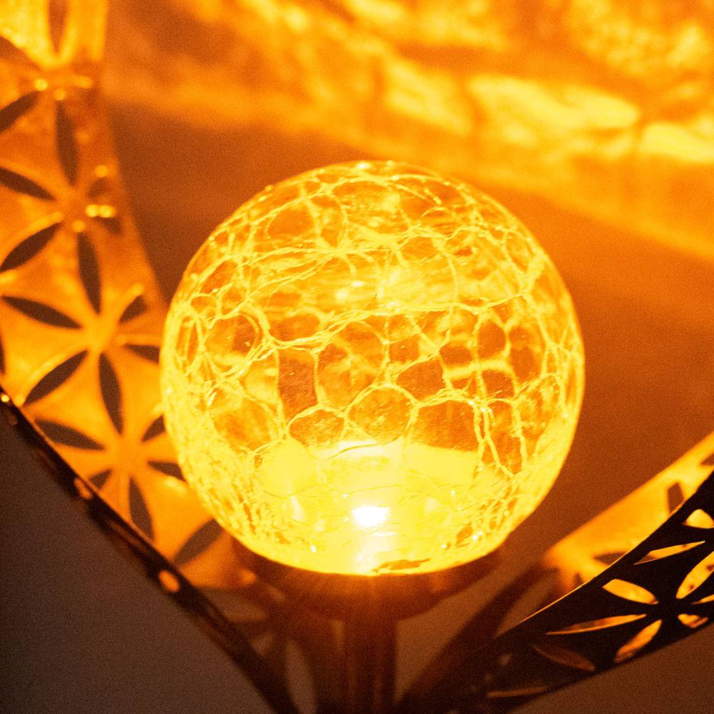 Solarleuchte Steckleuchte Flamme Garten Stecklampe Solar Garten Deko für Außen mit Erdspieß und Lichteffekt, 1x LED warmweiß, H 90 cm, 2er Set