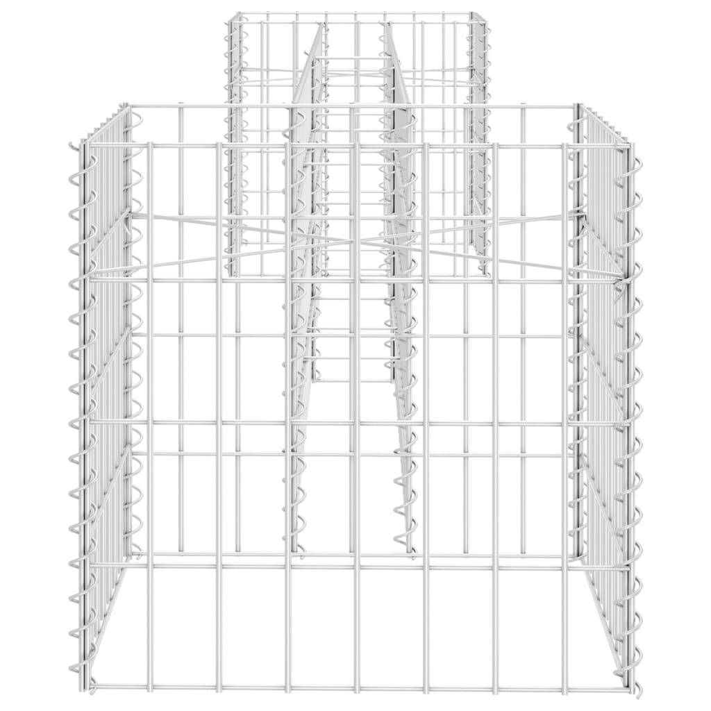 vidaXL H-förmiger Gabionen-Pflanzkorb Stahldraht 260x40x40 cm