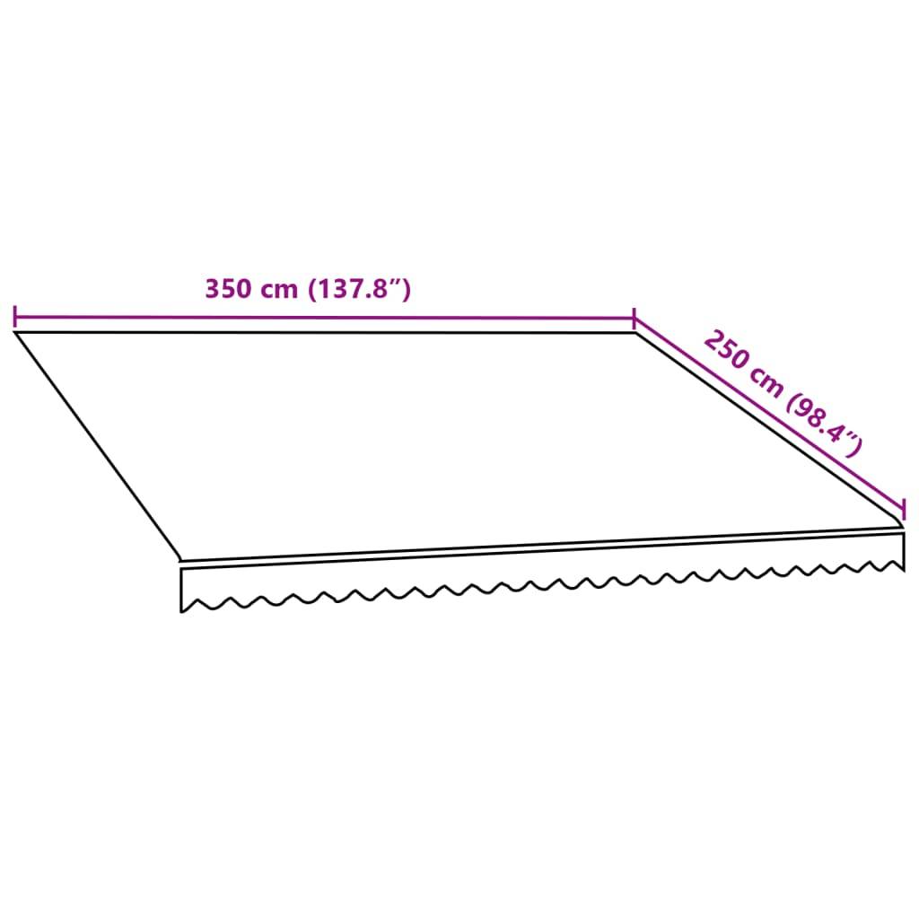 vidaXL Markisenbespannung Canvas Orange & Braun 350x250 cm