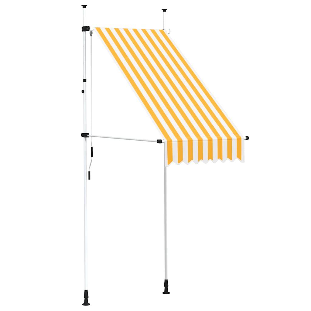 vidaXL Markise Einziehbar Handbetrieben 100 cm Orange/Weiß Gestreift
