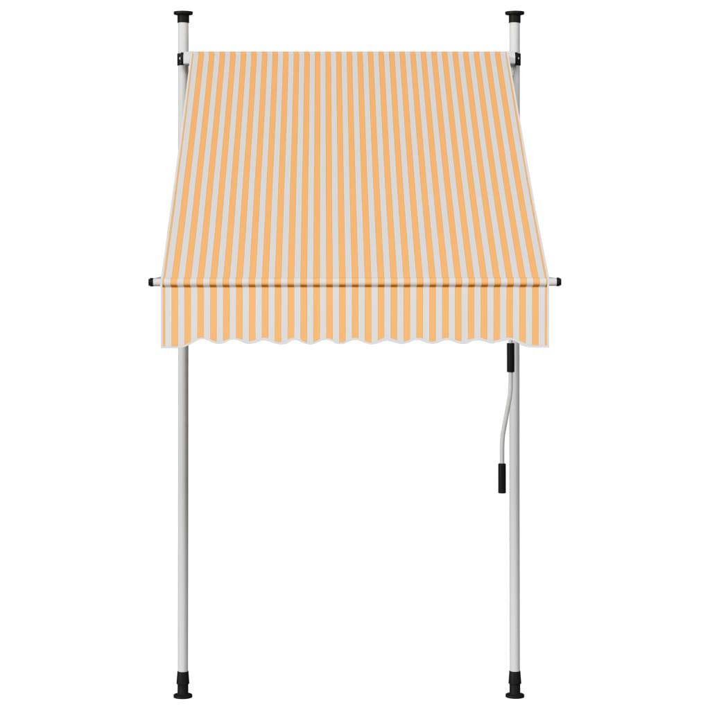 vidaXL Markise Einziehbar Handbetrieben 100 cm Orange/Weiß Gestreift