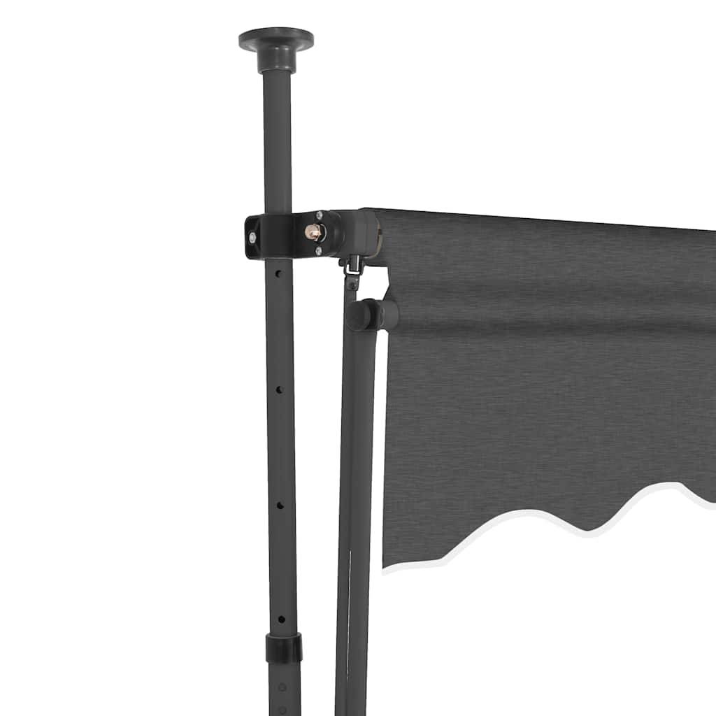 vidaXL Einziehbare Markise Handbetrieben mit LED 150 cm Anthrazit