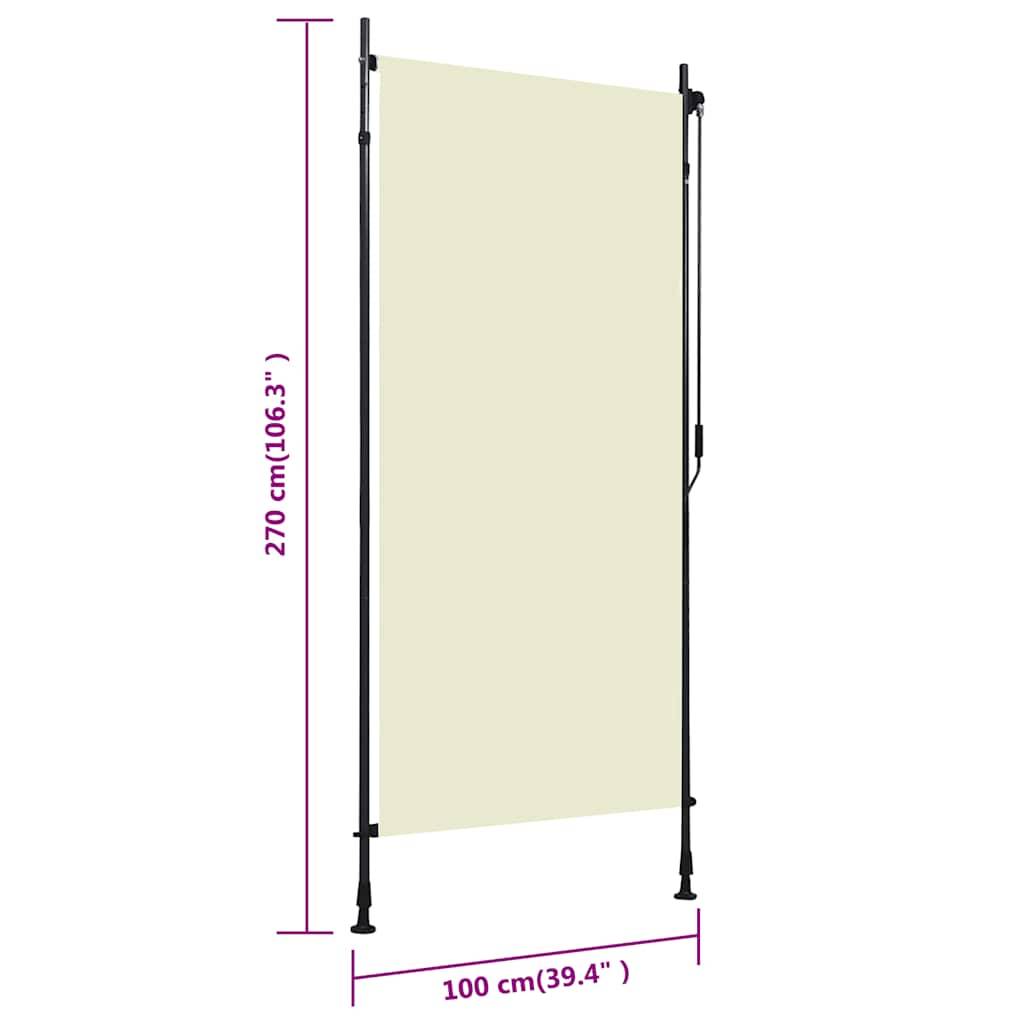vidaXL Außenrollo 100 x 270 cm Creme