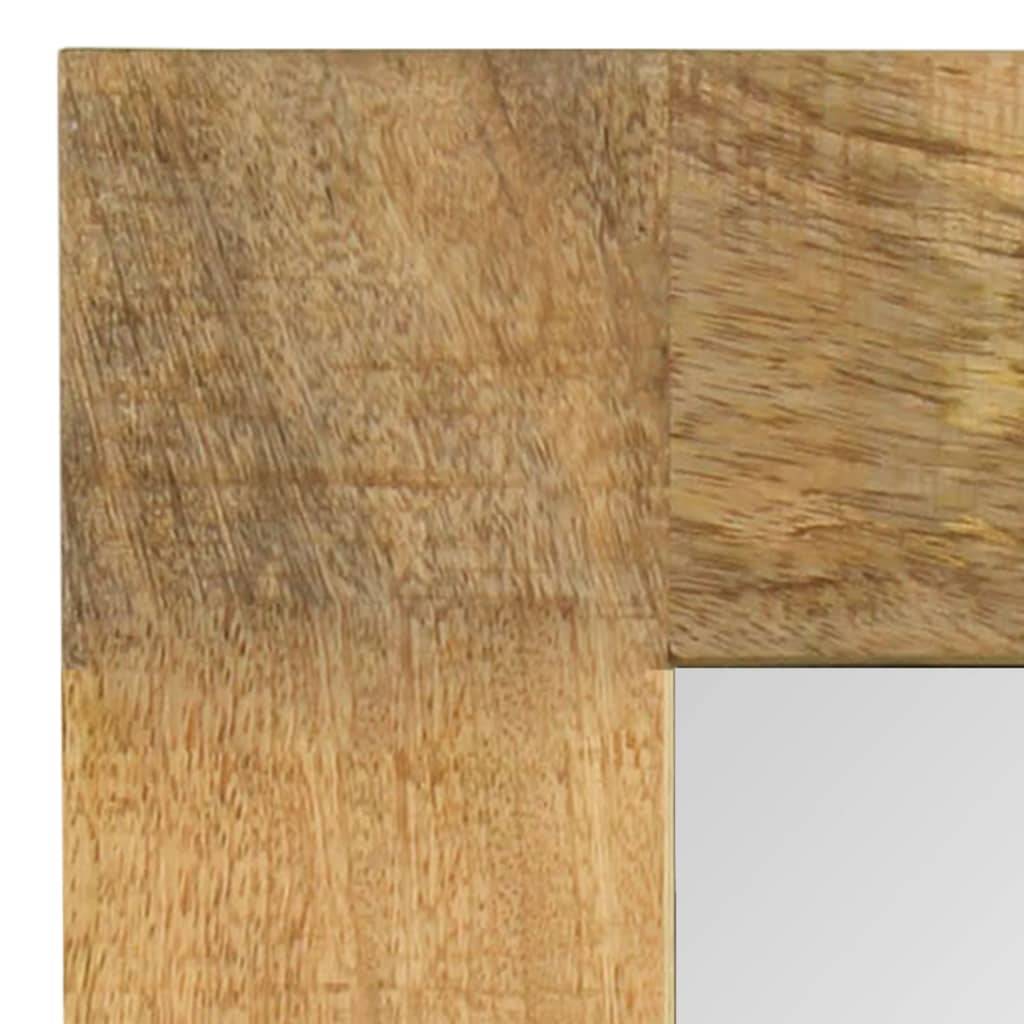 vidaXL Spiegel Mangoholz Massiv 50 x 50 cm