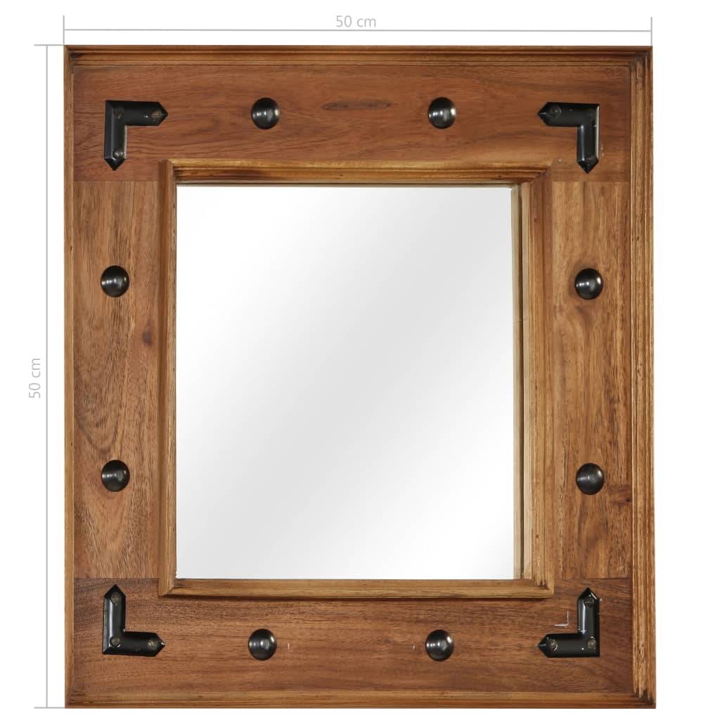 vidaXL Spiegel Akazienholz Massiv 50x50 cm