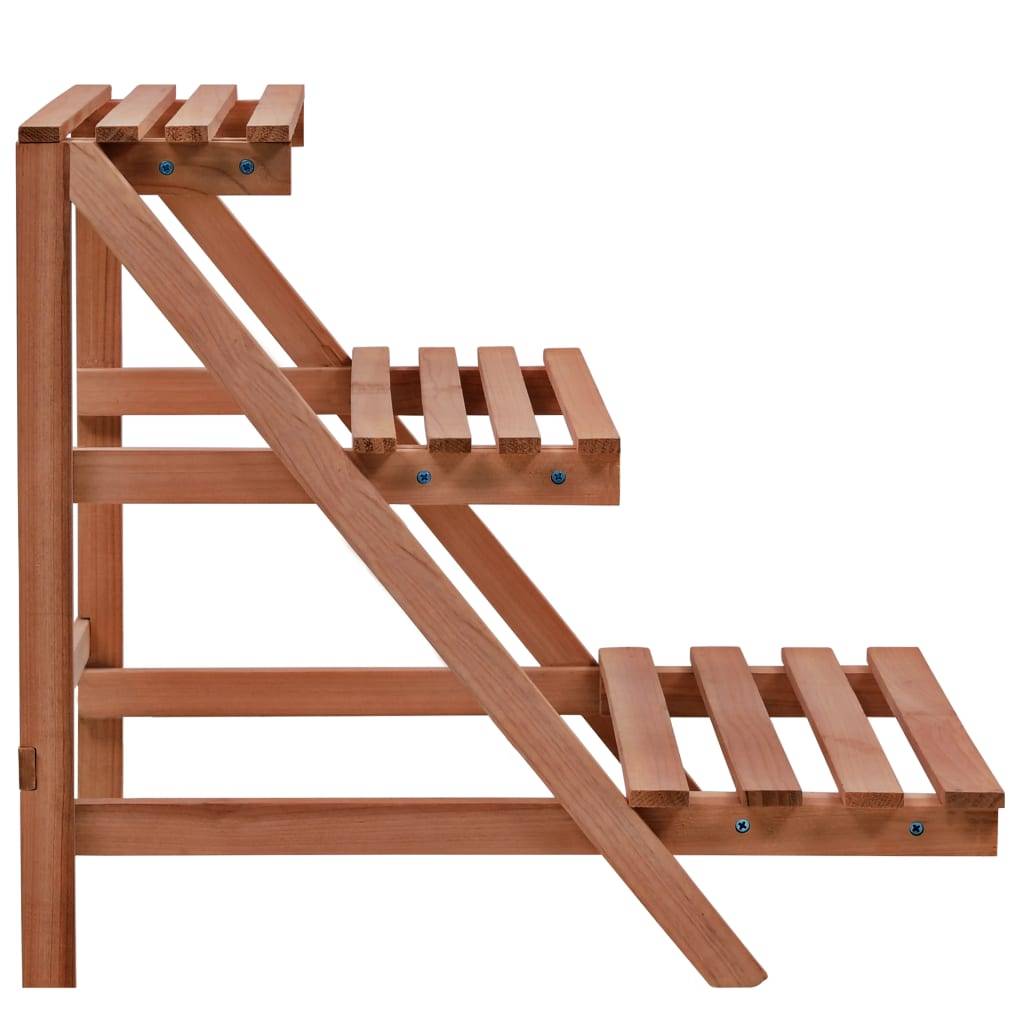 vidaXL 3-Tier Pflanzenständer Zedernholz 48x45x40 cm
