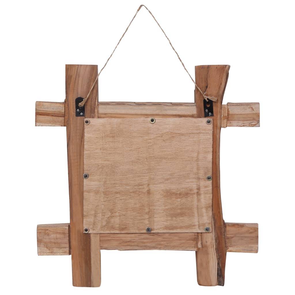 vidaXL Holzspiegel Natur 50x50 cm Recyceltes Teakholz