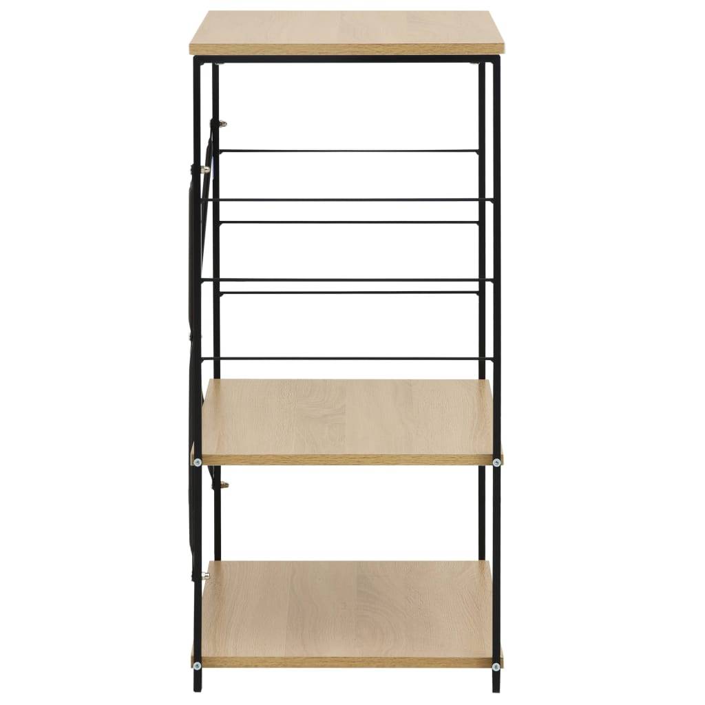 vidaXL Mikrowellenregal Schwarz Eiche 60×39,6×79,5 cm Holzwerkstoff