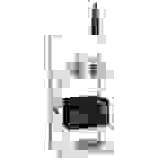 vidaXL Mikrowellenregal Weiß 60x39,6x123 cm Holzwerkstoff