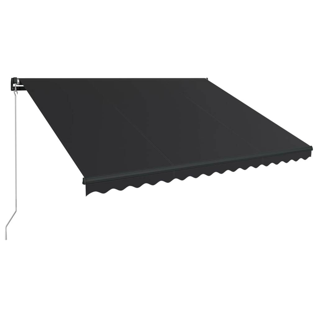 vidaXL Einziehbare Markise Handbetrieben 450 x 300 cm Anthrazit