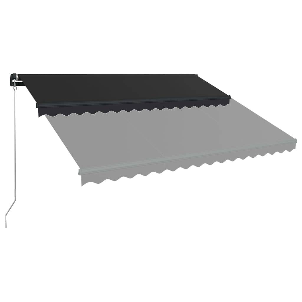 vidaXL Einziehbare Markise Handbetrieben 450 x 300 cm Anthrazit