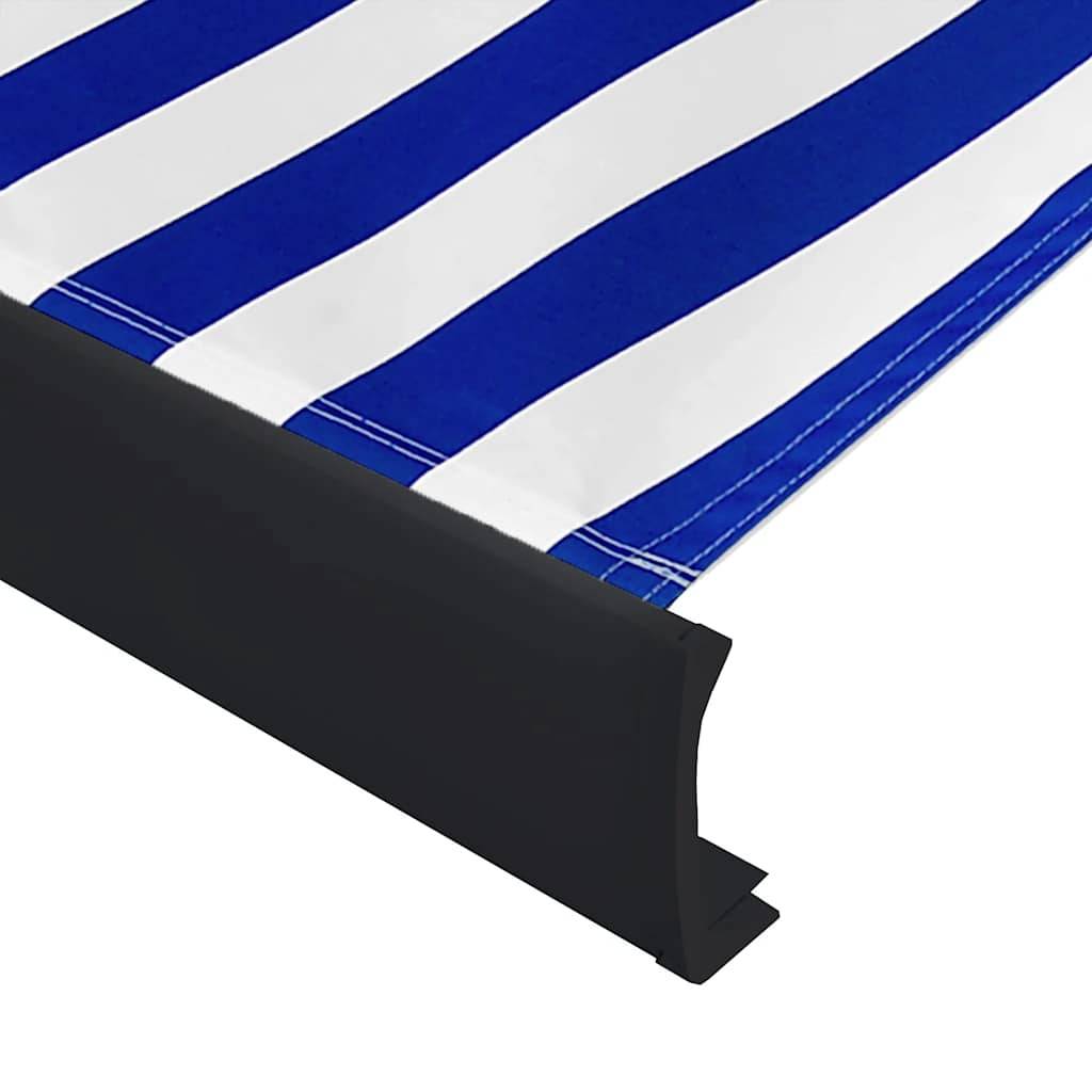 vidaXL Motorisierte Kassetten-Markise 350x250 cm Blau und Weiß