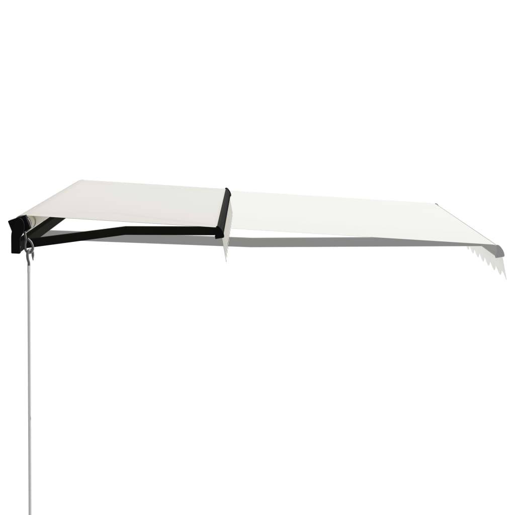 vidaXL Einziehbare Markise Handbetrieben 300 x 250 cm Creme