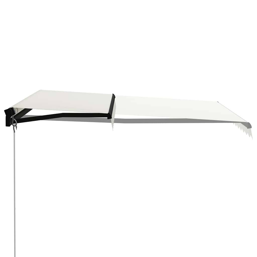 vidaXL Markise Manuell Einziehbar mit LED 300x250 cm Creme