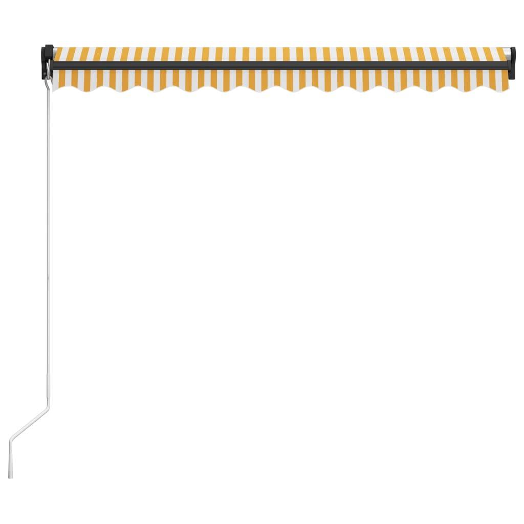 vidaXL Einziehbare Markise Handbetrieben 300 x 250 cm Gelb und Weiß