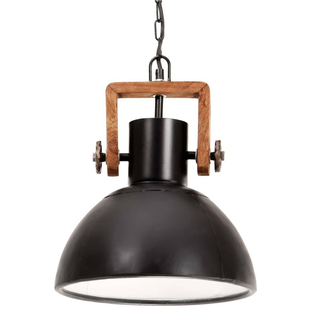 vidaXL Hängelampe Industriestil 25 W Schwarz Rund 30 cm E27
