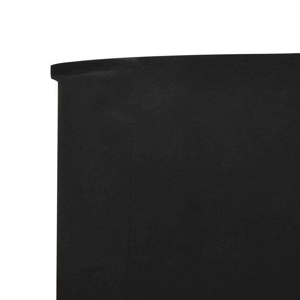 vidaXL 9-teiliges Windschutzgewebe 1200 x 80 cm Schwarz