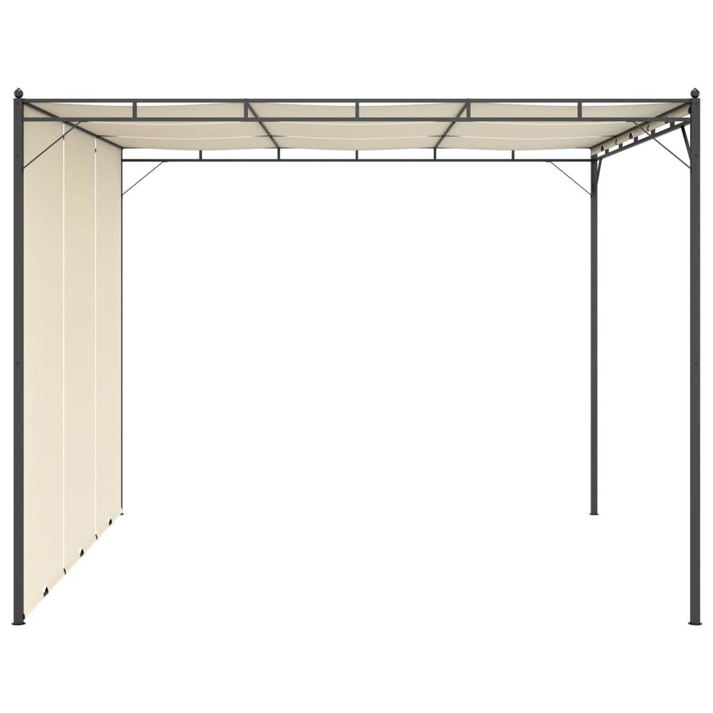 vidaXL Gartenpavillon mit Seitenvorhang 3x3x2,25 m Creme