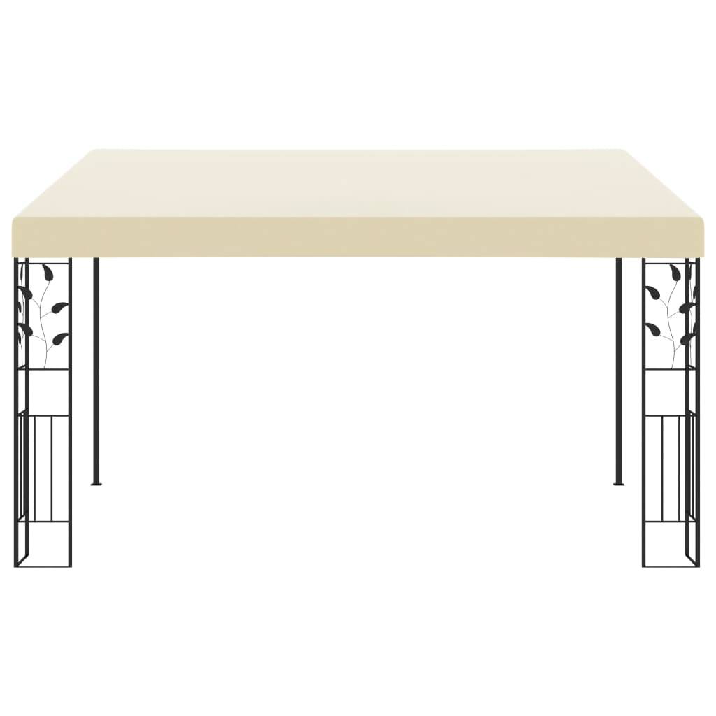 vidaXL Wand-Pavillon 4x3x2,5 m Cremeweiß