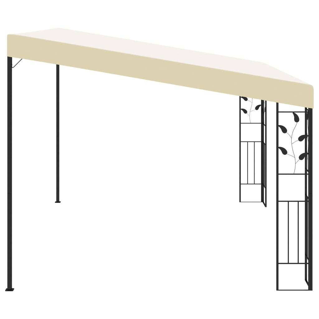 vidaXL Wand-Pavillon 4x3x2,5 m Cremeweiß