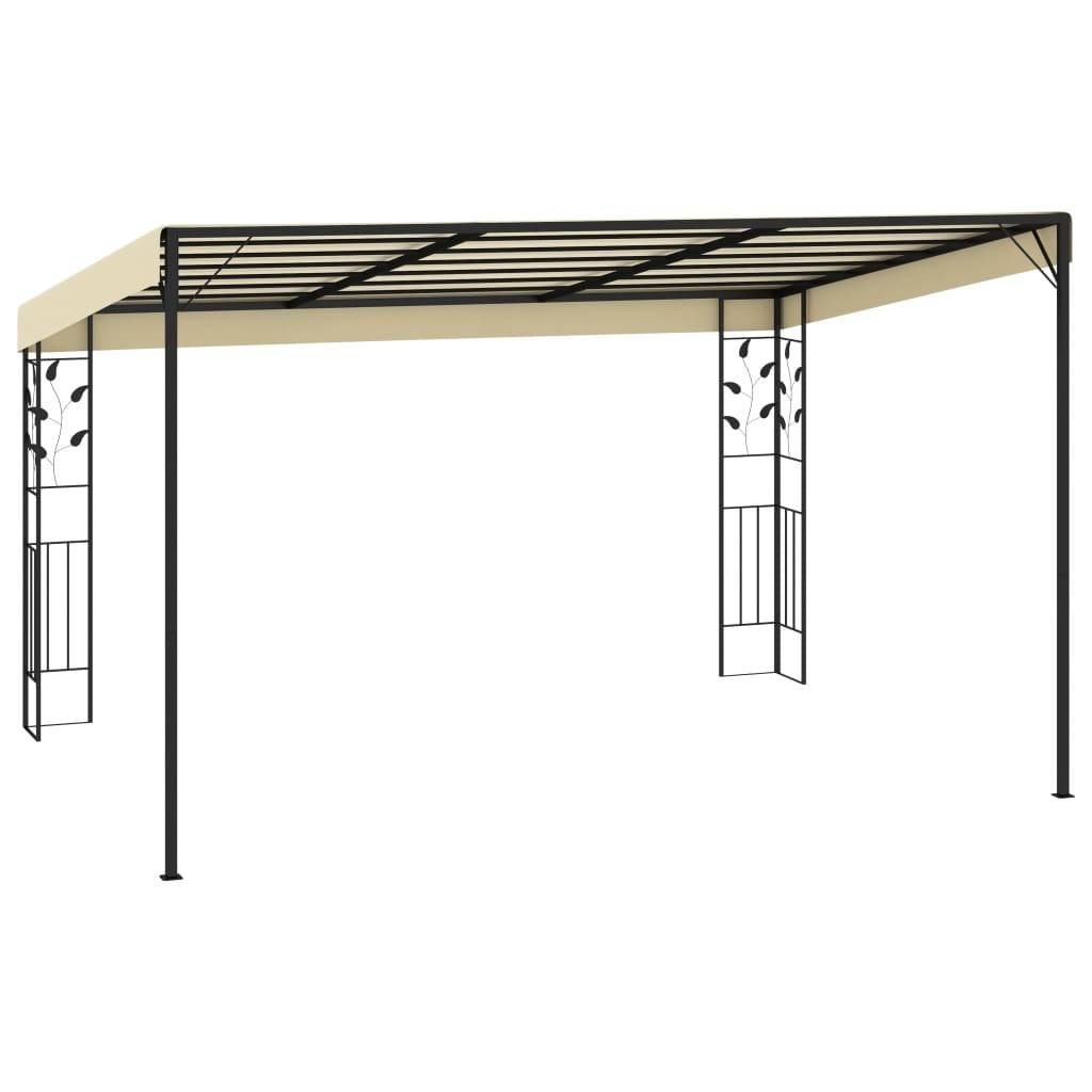 vidaXL Wand-Pavillon 4x3x2,5 m Cremeweiß