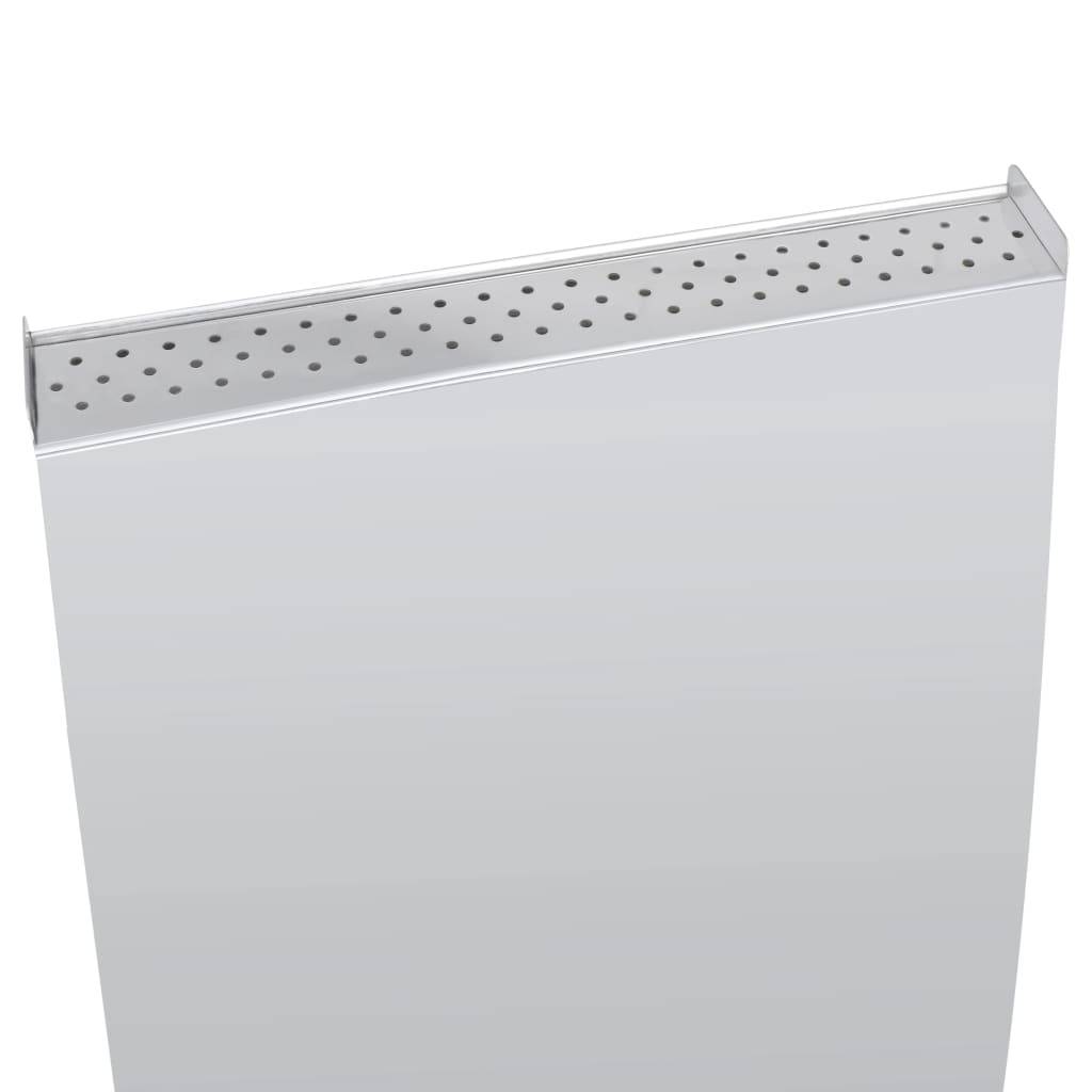 vidaXL Gartenbrunnen mit Pumpe Edelstahl 130 cm Geschwungen