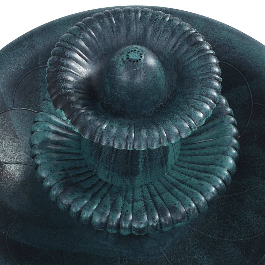 vidaXL Vogelbad mit Springbrunnen Grün 50×91 cm Kunststoff